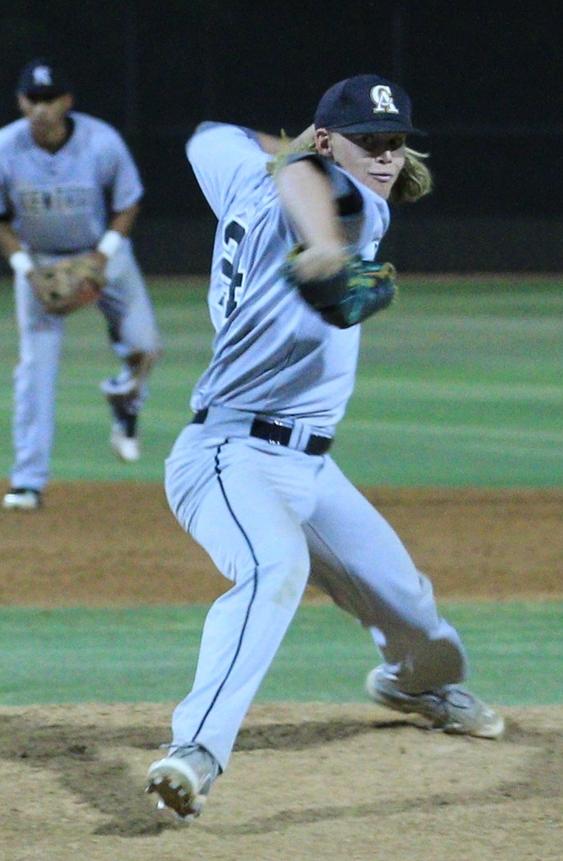 Jy Deeble throws beaut. Wins third game.