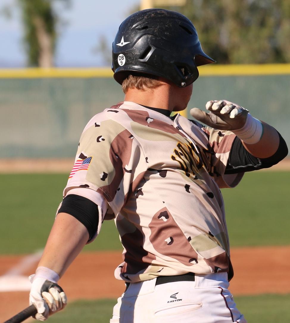 Devin Ray sends one off the wall in right for trips