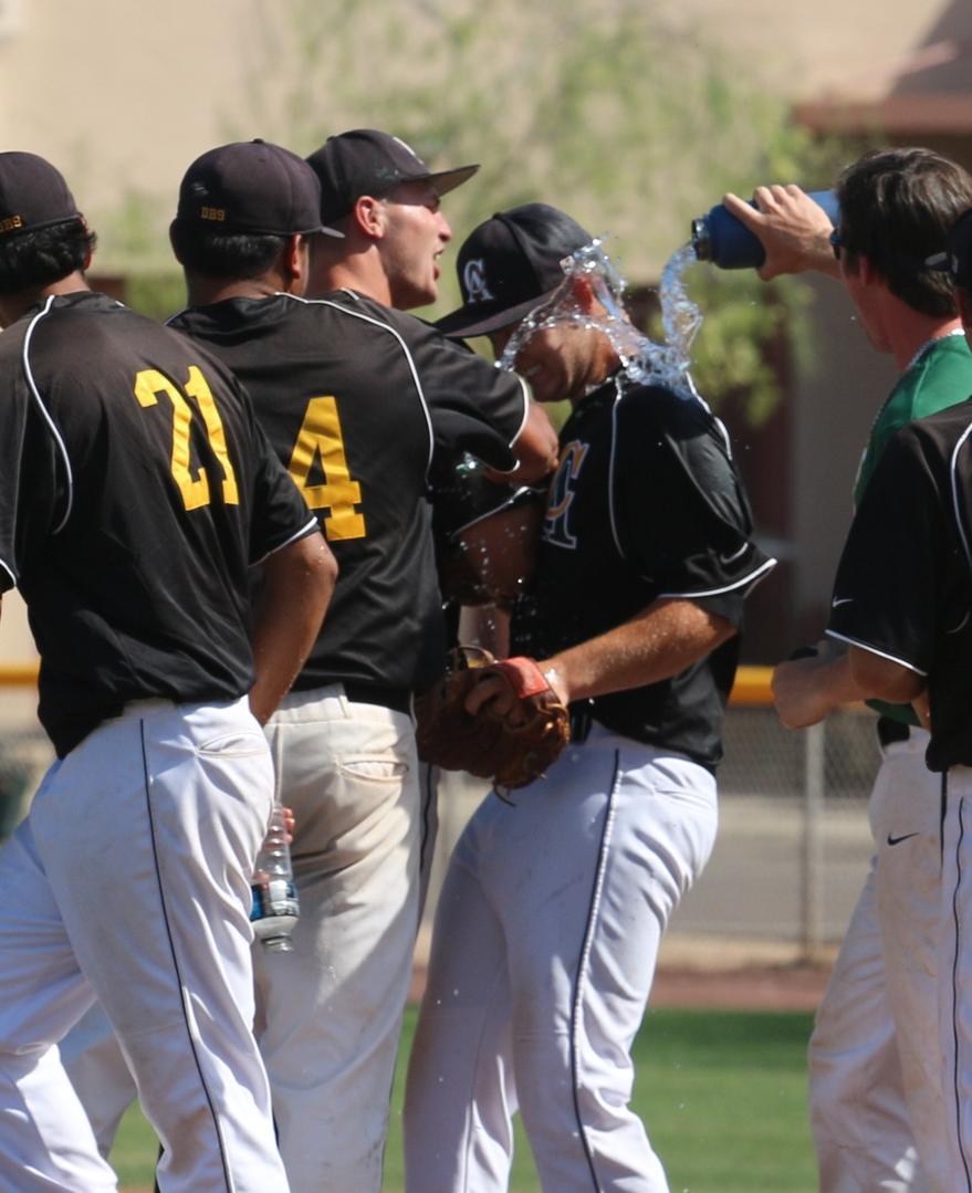 Post game dousing for Grant Townsend