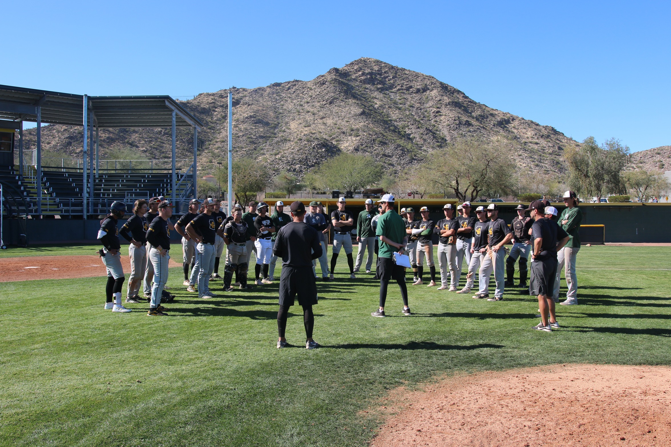 New assistant coach JoJo Howie sets it all up for the 2022 Vaqueros at Friday intra-squad.