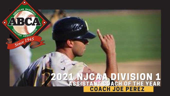 Baseball Coach Joe Perez Named Assistant Coach Of The Year