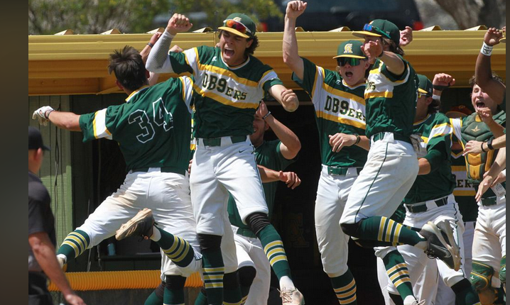 Chip English/PinalCentral 

Central Arizona's Blake Avila (34) celebrates his fourth inning home run with his team mates during their game against Pima Saturday April 8, 2023 at McSwain Field on the campus of Central Arizona College.