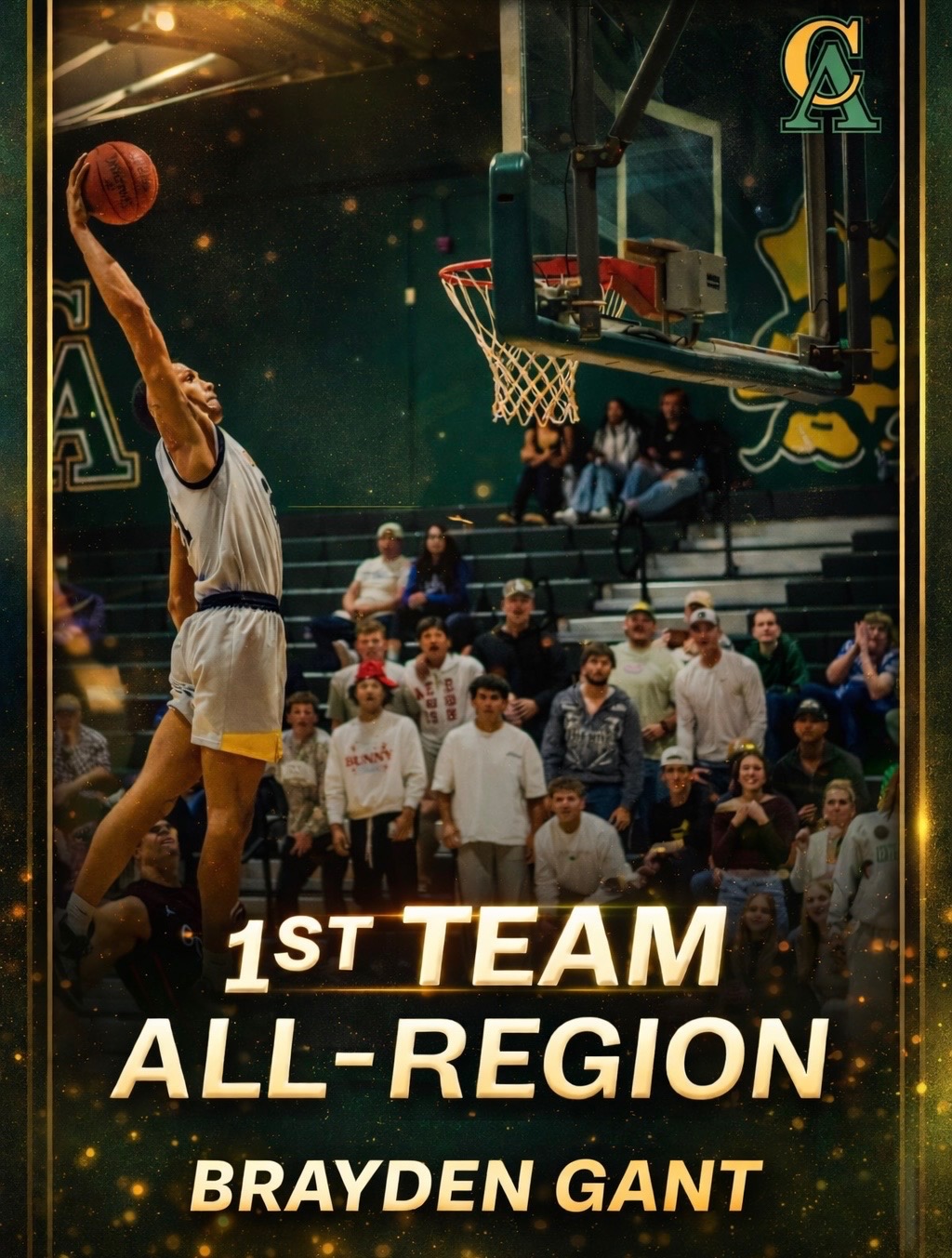 Brayden Gant Named 1st Team All Region