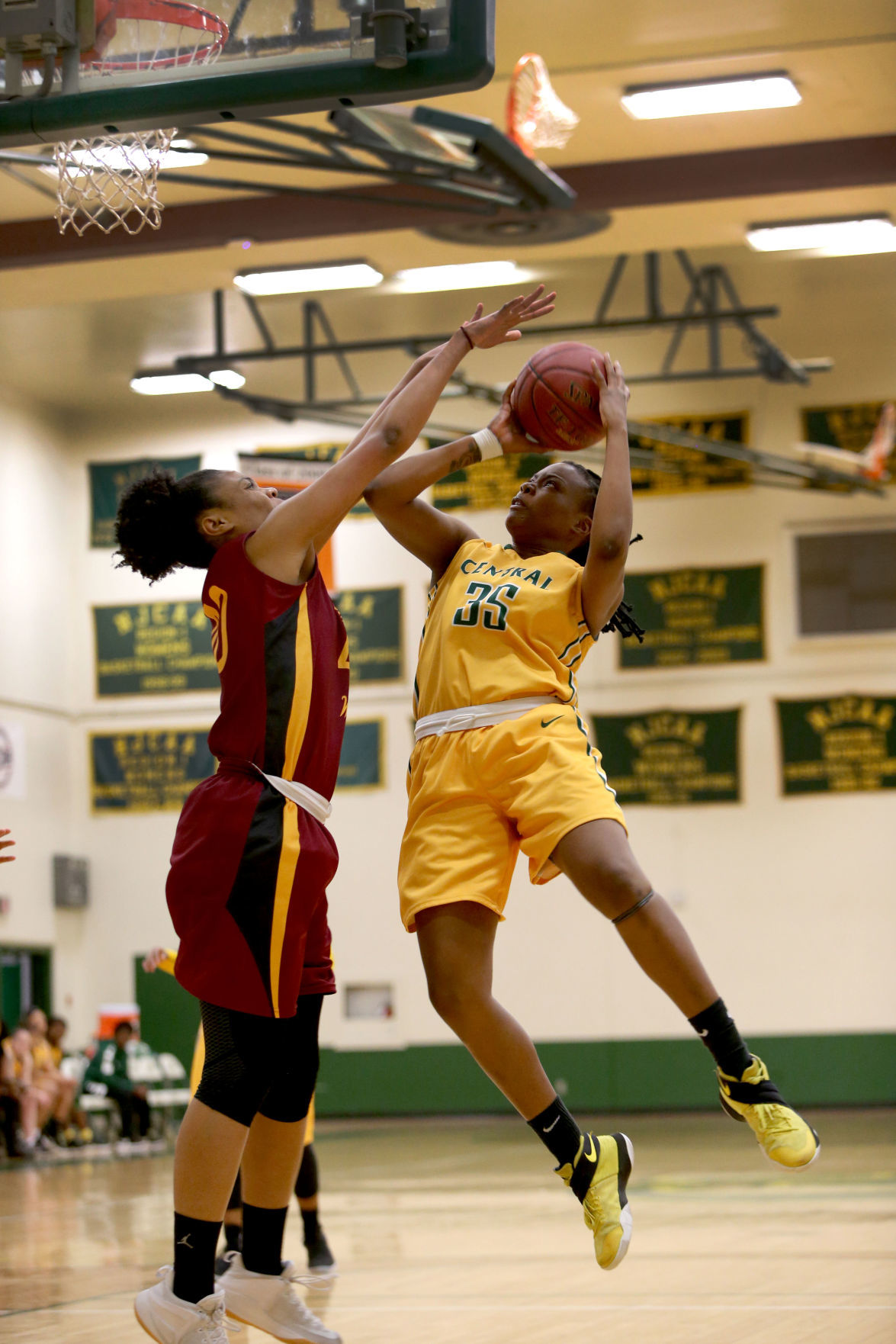 Morticia McCall fires it up against Arizona Western Tuesday night in DI tourney opener.